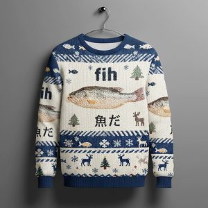 Fish Japanese Fih Christmas Ugly Sweater 1