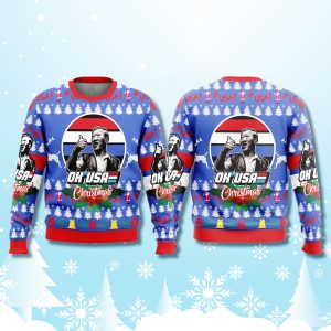 Bloodsport OK USA Christmas Ugly Sweater 1