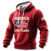 America 250 Years Anniversary Waffle Hoodie