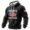 America 250 Years Anniversary Waffle Hoodie 3