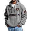 Auburn Tigers Waffle Quarter Zip Hoodie 2025 1