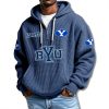BYU Cougars Waffle Quarter Zip Hoodie 2025 3