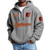 Baltimore Orioles EST 1894 Waffle Quarter Zip Hoodie 6 Baltimore Orioles EST 1894 Waffle Quarter Zip Hoodie 1