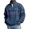 Baltimore Ravens EST 1996 Waffle Quarter Zip Sweater 1