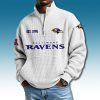 Baltimore Ravens EST 1996 Waffle Quarter Zip Sweater