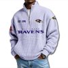 Baltimore Ravens EST 1996 Waffle Quarter Zip Sweater 3