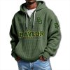 Baylor Bears EST 1899 Waffle Quarter Zip Hoodie 2