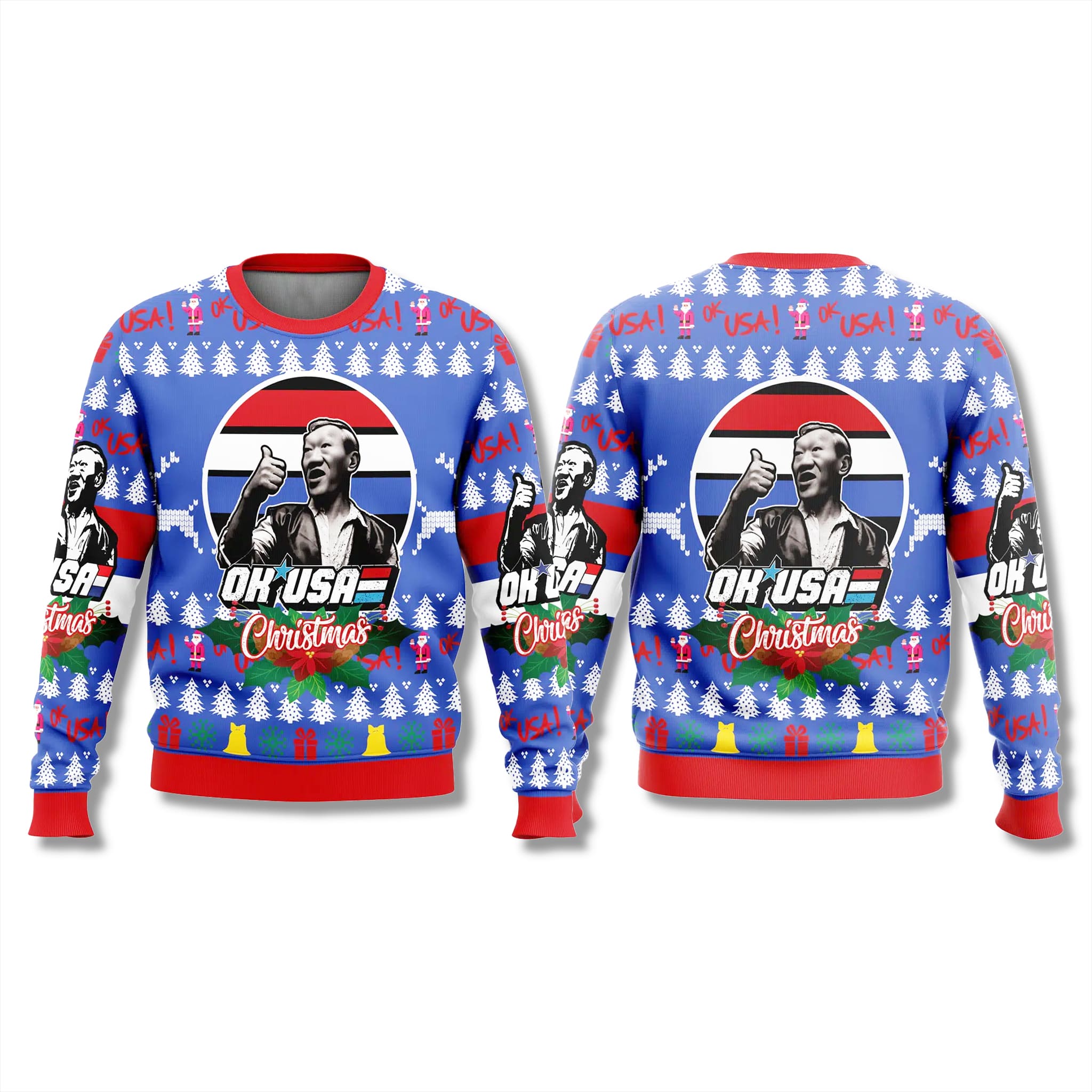 Bloodsport OK USA Christmas Ugly Sweater 2 Bloodsport OK USA Christmas Ugly Sweater 2