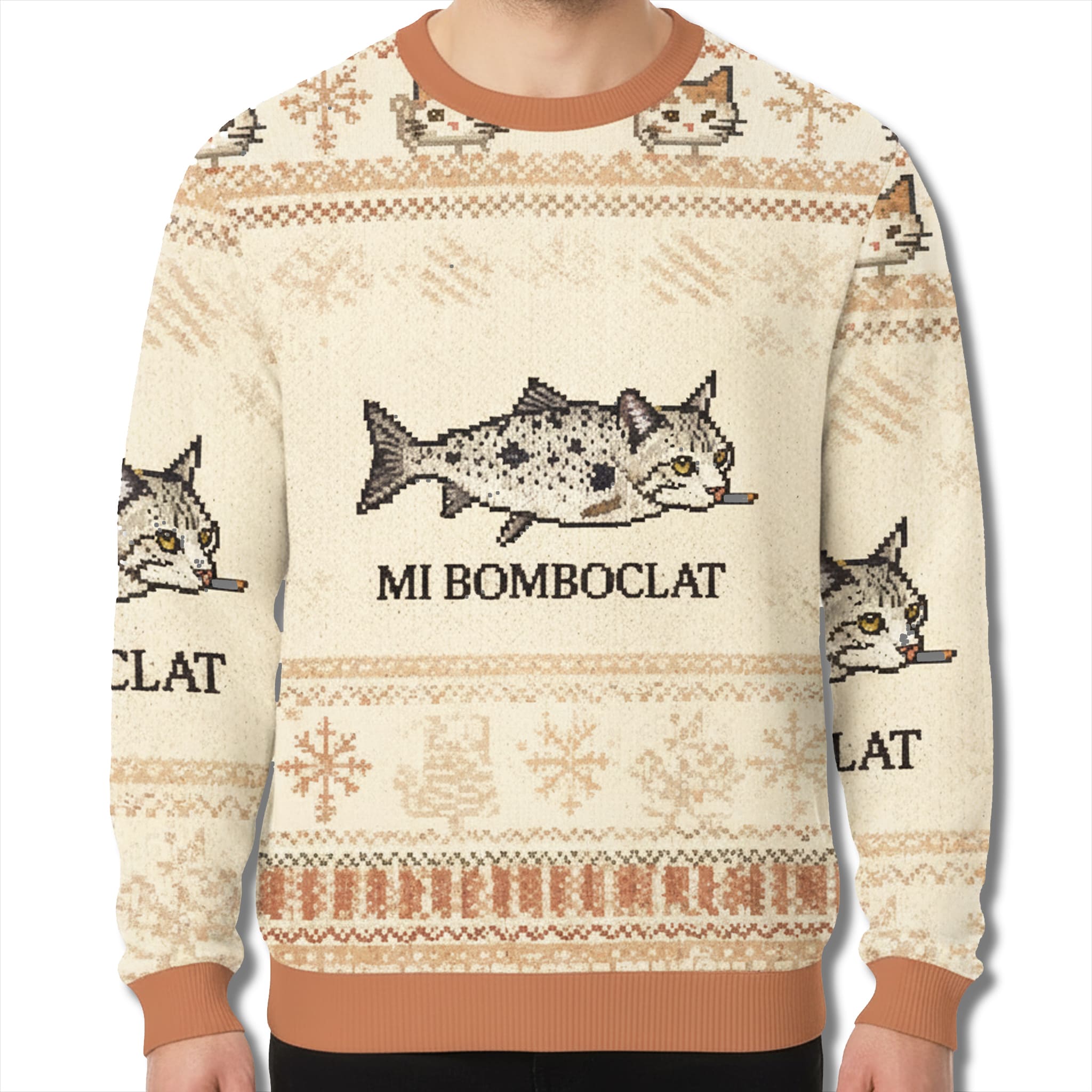 Bomboclat Fish Meme Christmas Ugly Sweater 1 Bomboclat Fish Meme Christmas Ugly Sweater 1