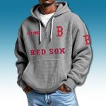 Boston Red Sox EST 1901 Waffle Quarter Zip Hoodie