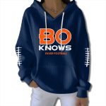 Broncos Bo Knows Enver Football Waffle Hoodie