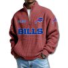 Buffalo Bills EST 1959 Waffle Quarter Zip Sweater 1