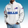 Buffalo Bills EST 1959 Waffle Quarter Zip Sweater