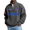 Buffalo Bills EST 1959 Waffle Quarter Zip Sweater 3