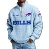 Buffalo Bills EST 1959 Waffle Quarter Zip Sweater 4