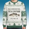 Buy A Man Eat Fish He Day Teach Fish Man To A Lifetime Ugly Christmas Sweater