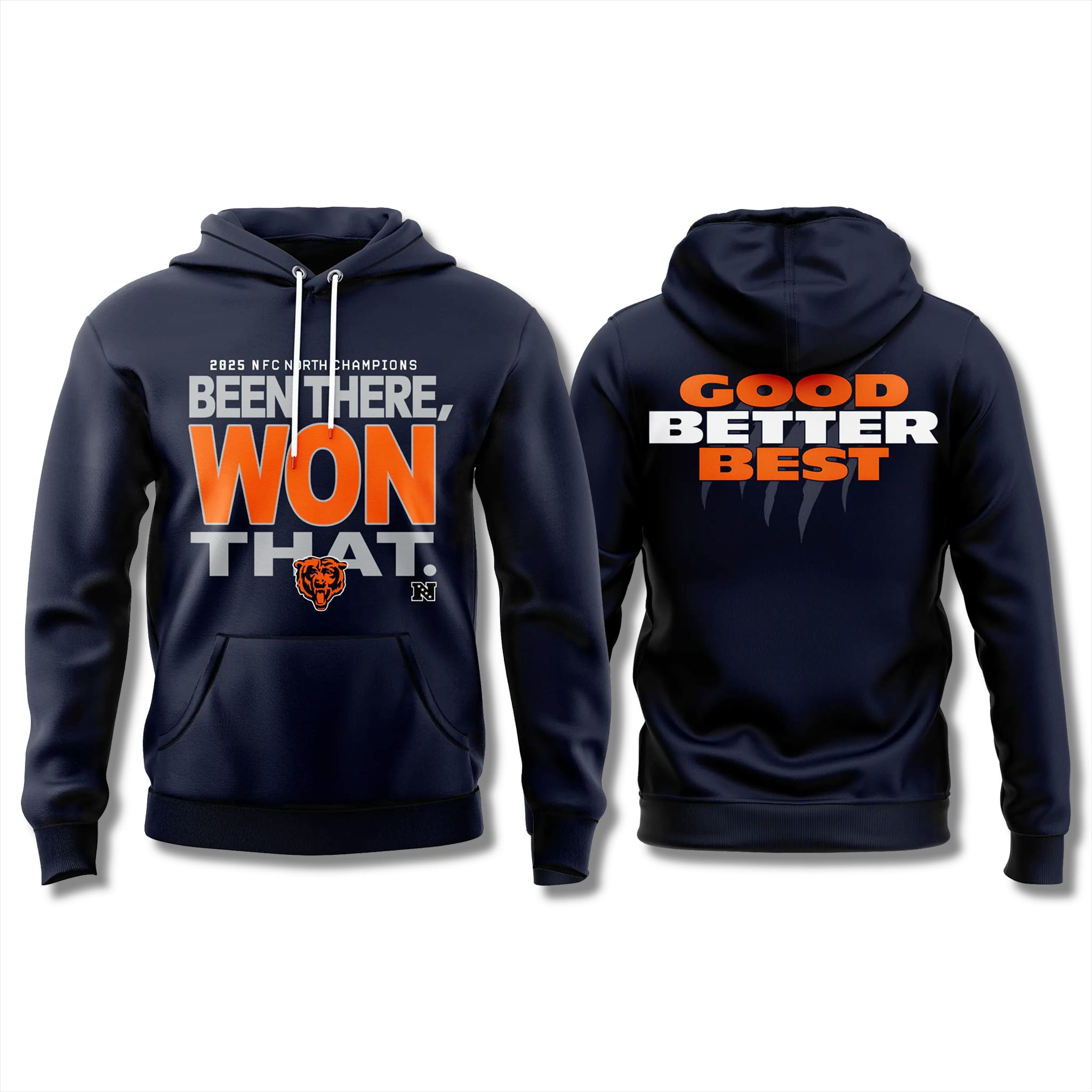 Chicago Bears NFC North Champions Been There Won That Hoodie 2025 2 Chicago Bears NFC North Champions Been There Won That Hoodie 2025 2