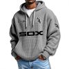 Chicago White Sox EST 1894 Waffle Quarter Zip Hoodie 2