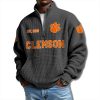 Clemson Tigers EST 1885 Waffle Quarter Zip Sweater 2