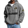 Colorado Buffaloes EST 1890 Waffle Quarter Zip Hoodie 1