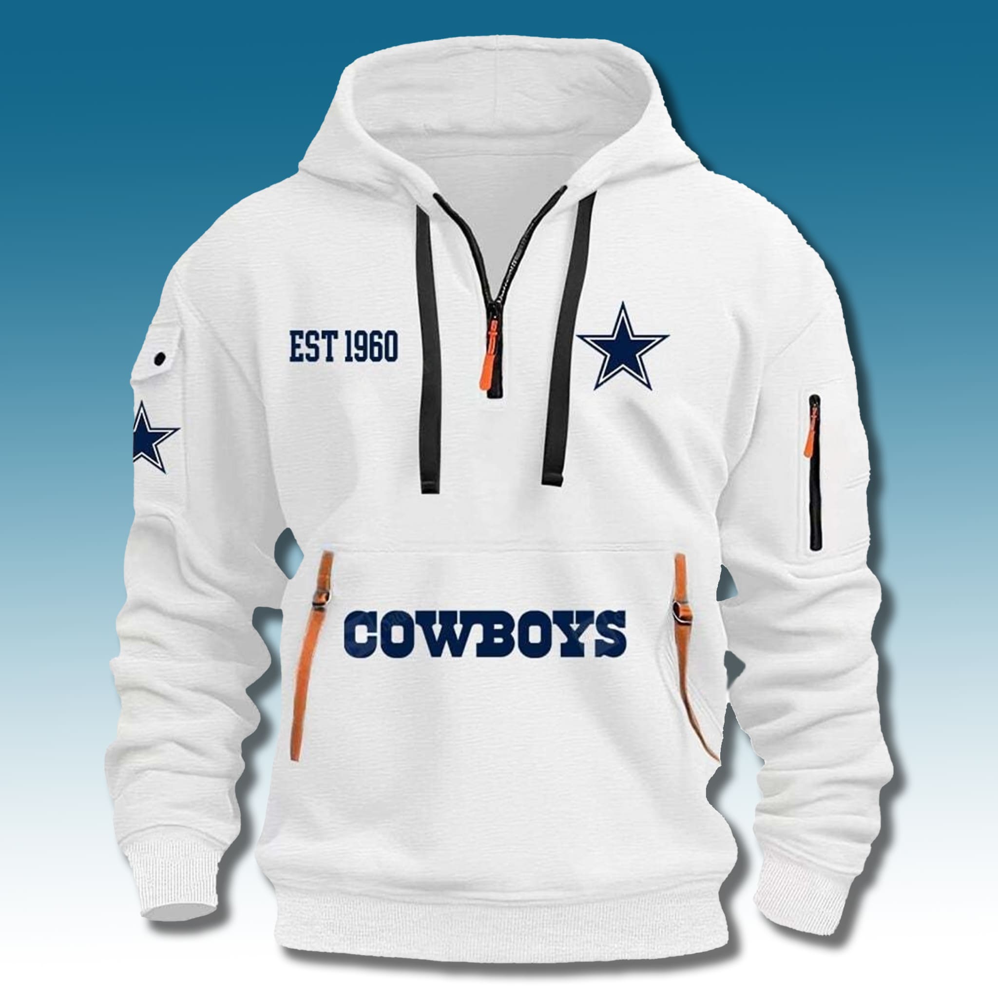 Cowboys EST 1960 Quarter Zip Hoodie 1 Dallas Cowboys EST 1960 Quarter Zip Hoodie 1