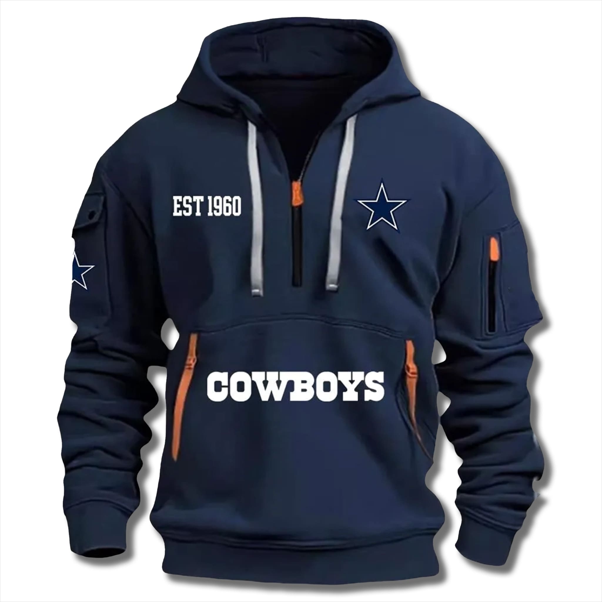 Dallas Cowboys EST 1960 Quarter Zip Hoodie Dallas Cowboys EST 1960 Quarter Zip Hoodie