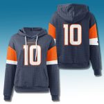 Broncos Bo Nix 10 Waffle Hoodie