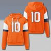 Denver Broncos Bo Nix 10 Waffle Hoodie 3