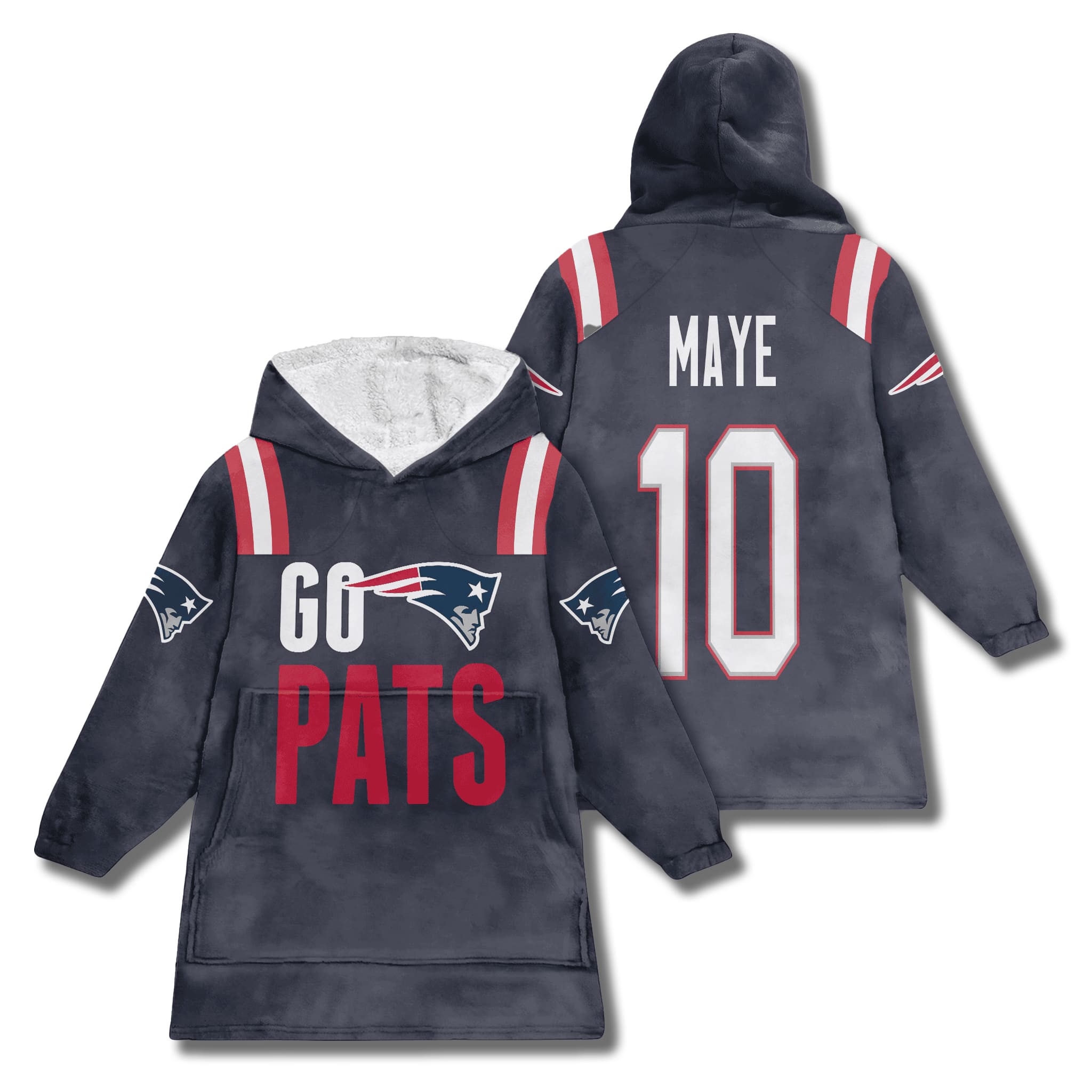Drake Maye Go Pats Unisex Blanket Hoodie 2025 1 Drake Maye Go Pats Unisex Blanket Hoodie 2025 1