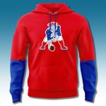 Drake Maye Pat Patriot Throwback Red Hoodie