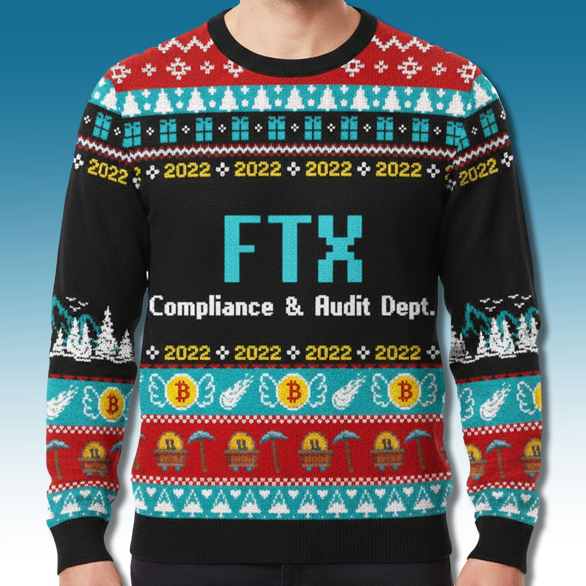 FTX Complicance and Audit Dept 2022 Ugly Christmas Sweater FTX Complicance and Audit Dept 2022 Ugly Christmas Sweater