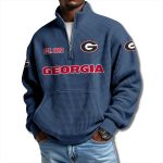 Georgia Bulldogs EST 1892 Waffle Quarter Zip Sweater