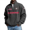 Georgia Bulldogs EST 1892 Waffle Quarter Zip Sweater 2
