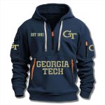Georgia Tech Football EST 1892 Quarter Zip Hoodie