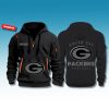 Green Bay Packers Back In Black 2025 Zip Hoodie 1