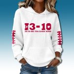 IU Beat Ohio 13-10 Big Ten Champions Waffle Hoodie 2025