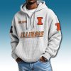 Illinois Fighting EST 1890 Waffle Quarter Zip Hoodie