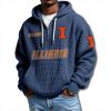 Illinois Fighting EST 1890 Waffle Quarter Zip Hoodie 2