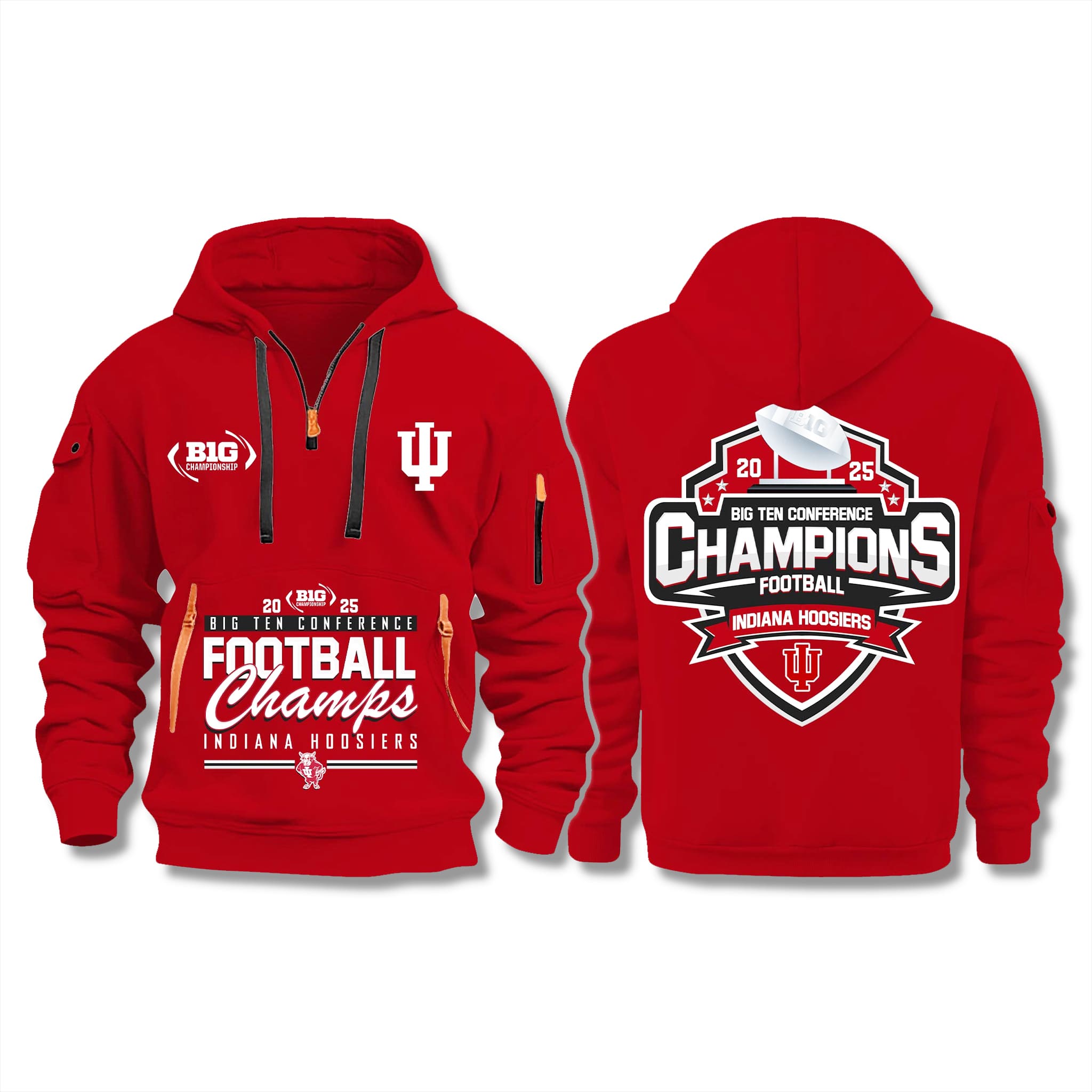 Indiana Hoosiers Big 10 Champions 2025 Zip Hoodie 1 Indiana Hoosiers Big 10 Champions 2025 Zip Hoodie 1