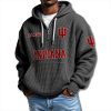 Indiana Hoosiers EST 1887 Waffle Quarter Zip Hoodie 1
