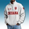 Indiana Hoosiers EST 1890 Waffle Quarter Zip Sweater 5 Indiana Hoosiers EST 1890 Waffle Quarter Zip Sweater