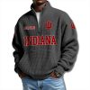 Indiana Hoosiers EST 1890 Waffle Quarter Zip Sweater 4 Indiana Hoosiers EST 1890 Waffle Quarter Zip Sweater 2