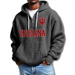 Indiana Hoosiers Waffle Quarter Zip Hoodie 2025