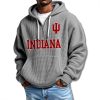 Indiana Hoosiers Waffle Quarter Zip Hoodie 2025 4 Indiana Hoosiers Waffle Quarter Zip Hoodie 2025 2
