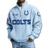 Colts EST 1953 Waffle Quarter Zip Sweater 8 Indianapolis Colts EST 1953 Waffle Quarter Zip Sweater 1