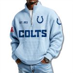 Colts EST 1953 Waffle Quarter Zip Sweater