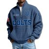 Colts EST 1953 Waffle Quarter Zip Sweater 6 Indianapolis Colts EST 1953 Waffle Quarter Zip Sweater 3