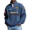 Jacksonville Jaguars EST 1993 Waffle Quarter Zip Sweater 1