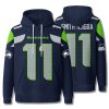 Jaxon Smith Njigba Seahawks 11 Waffle Hoodie
