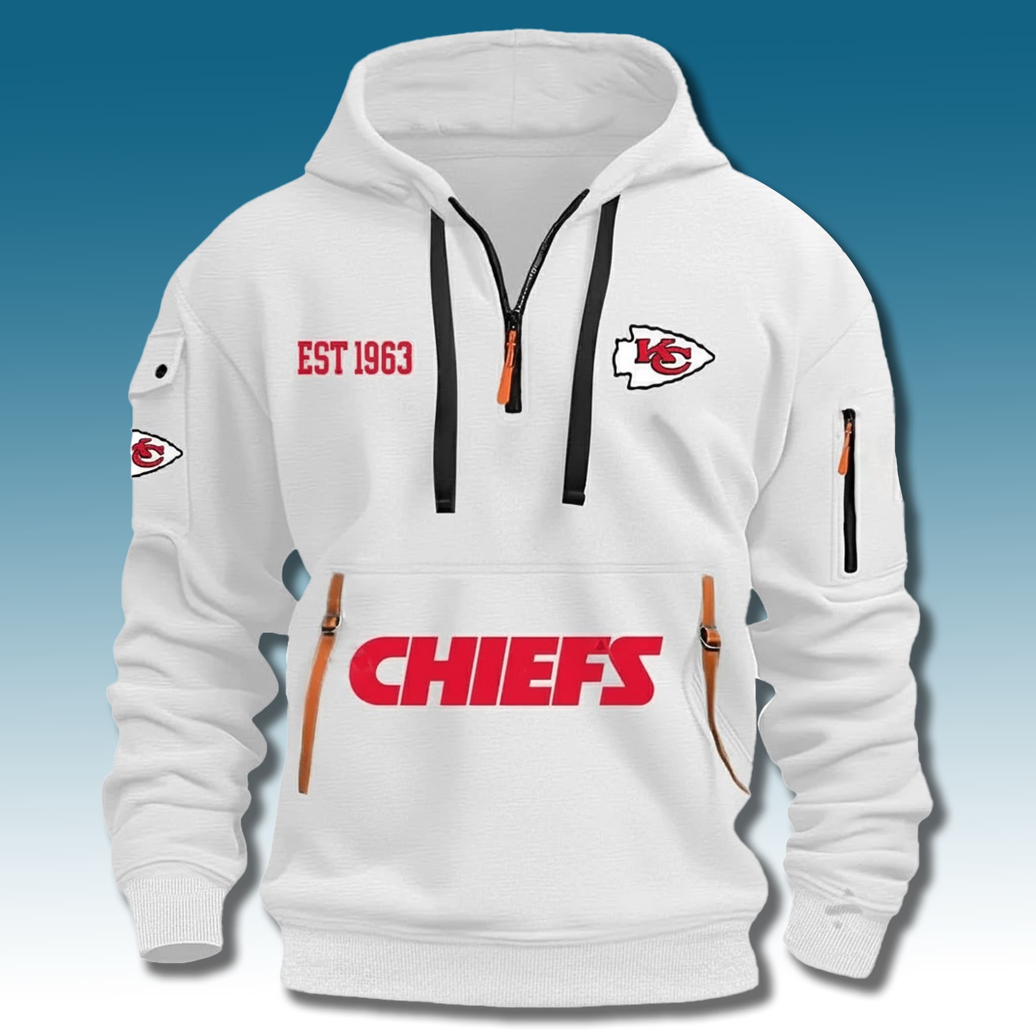 Chiefs EST 1963 Quarter Zip Hoodie 2 Kansas City Chiefs EST 1963 Quarter Zip Hoodie